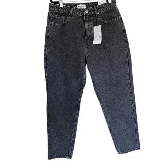 NWT ZARA CLASSIC MOM FIT HIGH RISE JEANS SZ-10