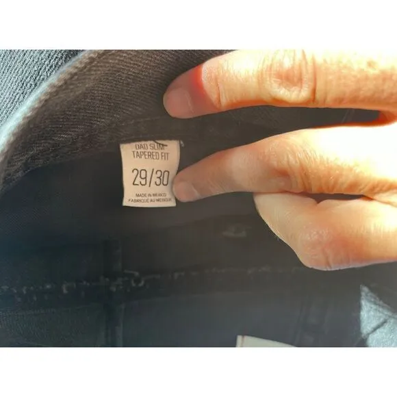NWT urban outfitters BDG Dad slim tapered fit black denim jeans 29/30
