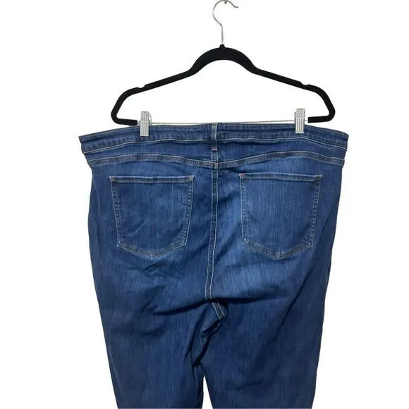 NYDJ Lift Tuck Technology Stretch Cropped Jeans Blue Denim Medium Wash Size 22W