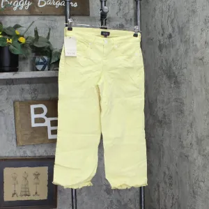 NYDJ Womens Wide-Leg Cropped Tummy-Control Jeans MFOZCP2919 Yellow 0