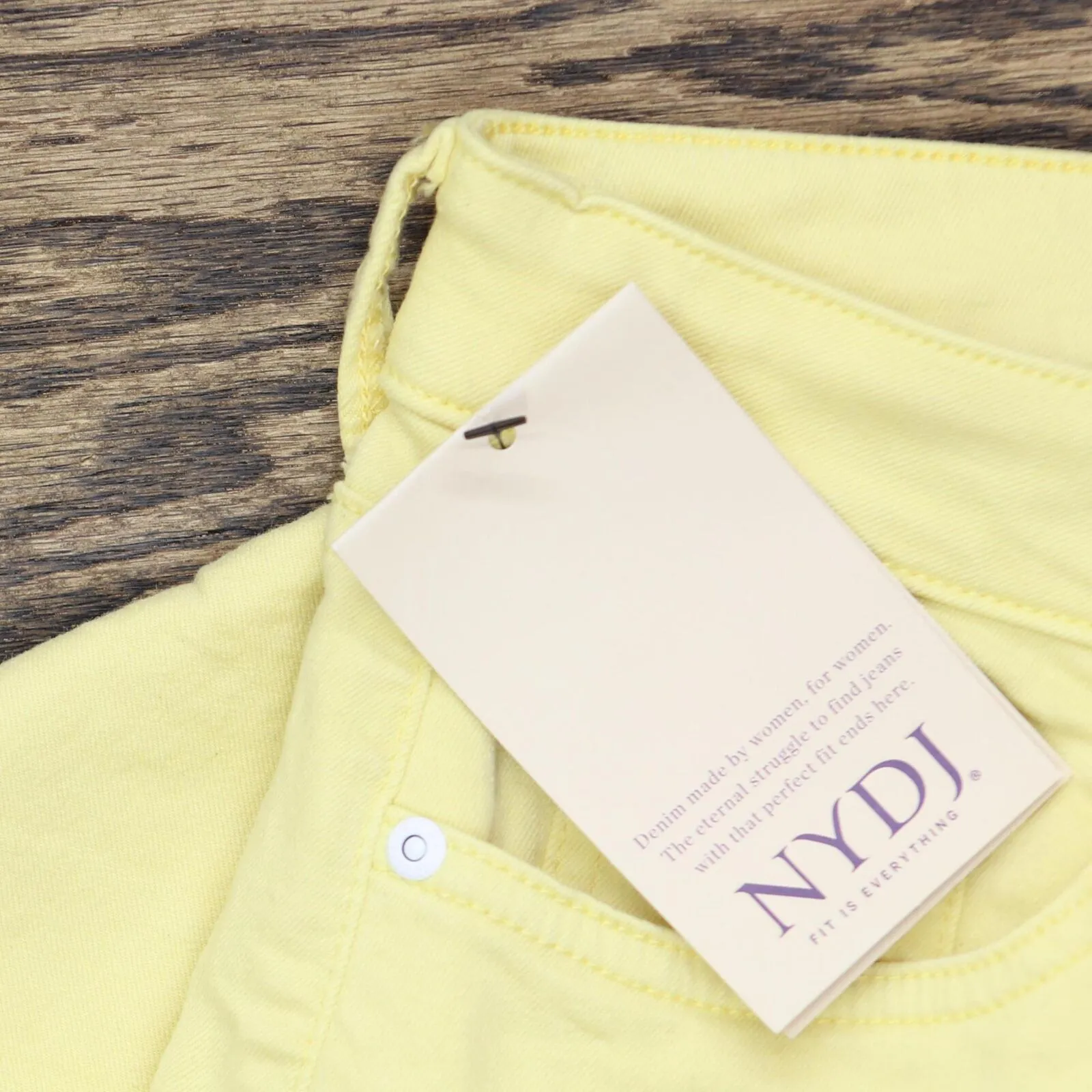 NYDJ Womens Wide-Leg Cropped Tummy-Control Jeans MFOZCP2919 Yellow 0