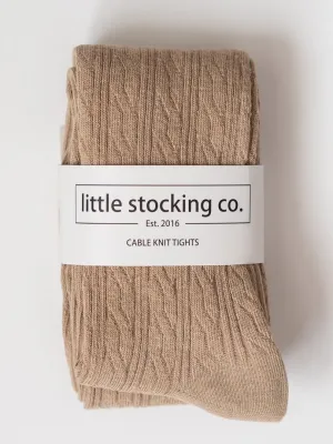 Oat Cable Knit Tights