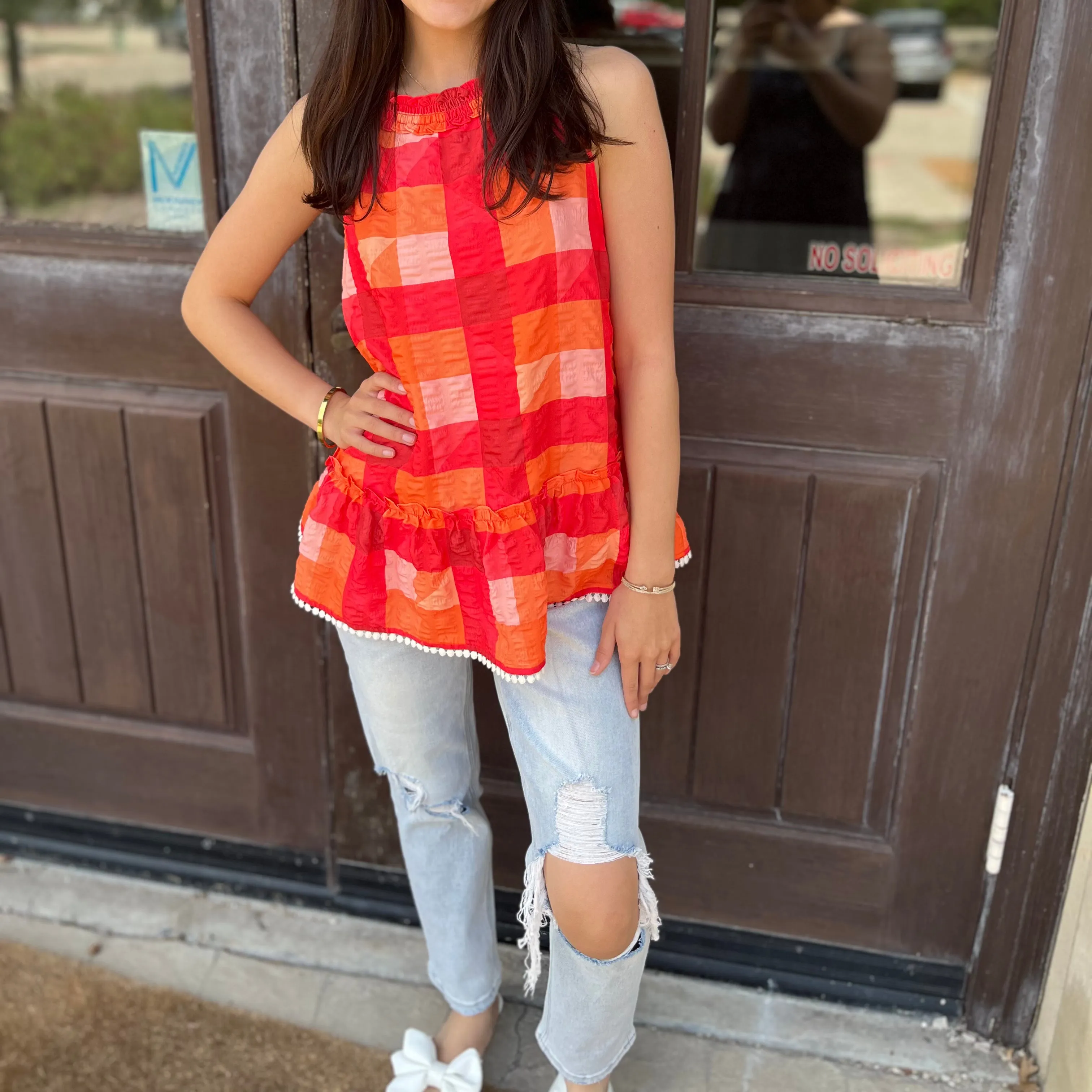 Olivian Distressed Cropped Mom Jean - FINAL SALE