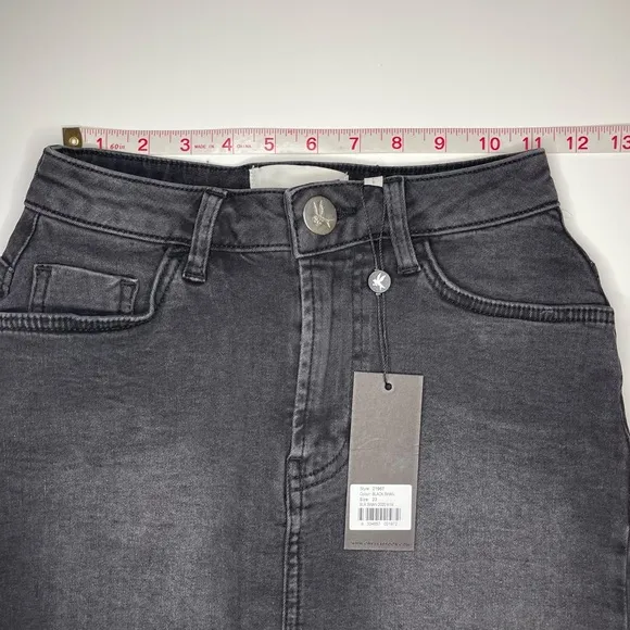 One teaspoon Cotton Black denim jean wash Swan 2020 Mini Skirt- size 23