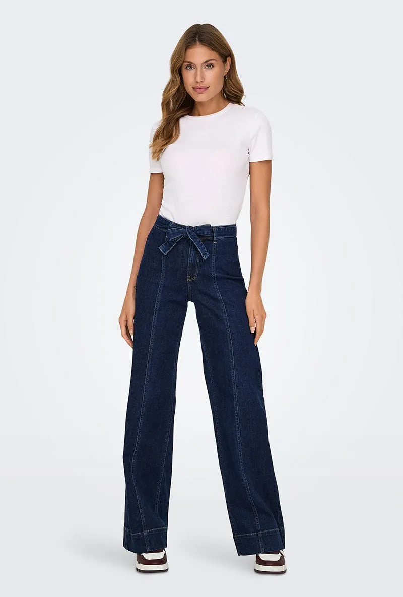 ONLY MADISON BLUSH HW WIDE BELT JEANS