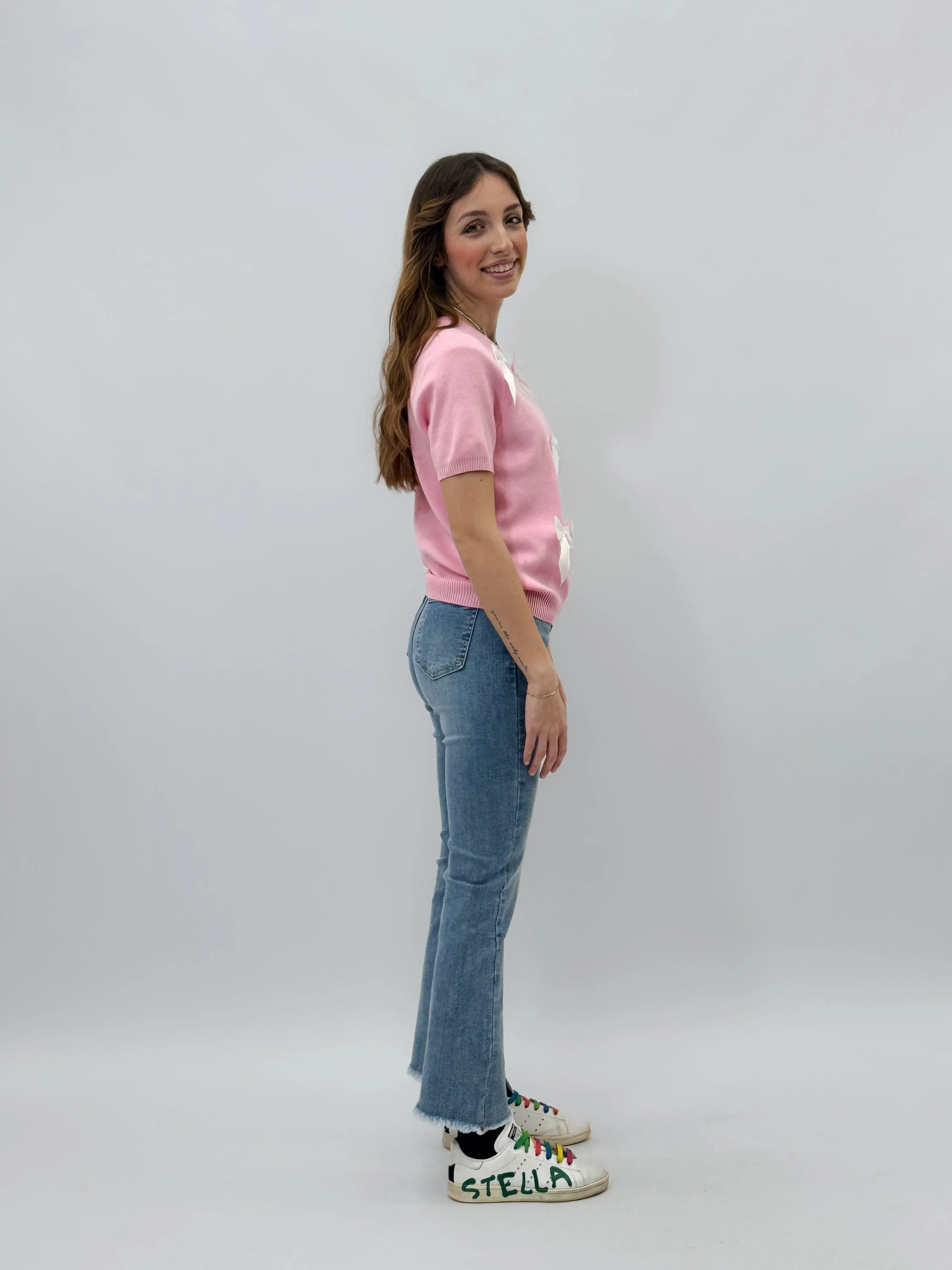 Pantaloni jeans straight fit elasticizzati
