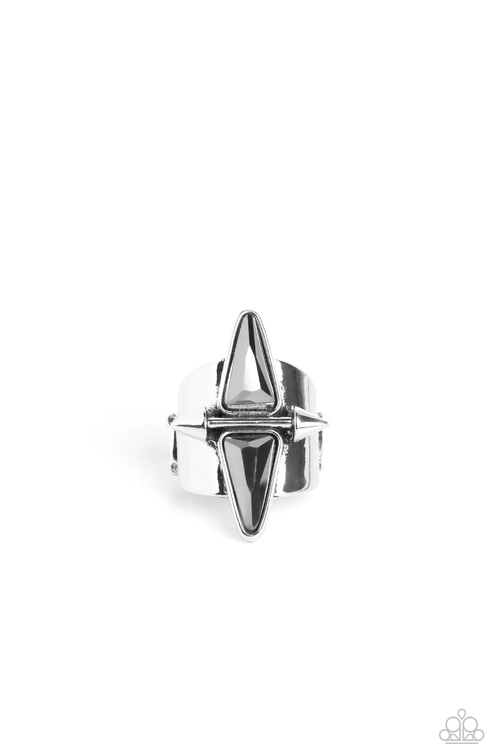 Paparazzi Combustible Compass - Silver Ring