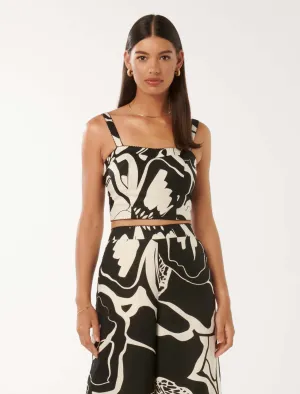 Patricia Printed Linen Top