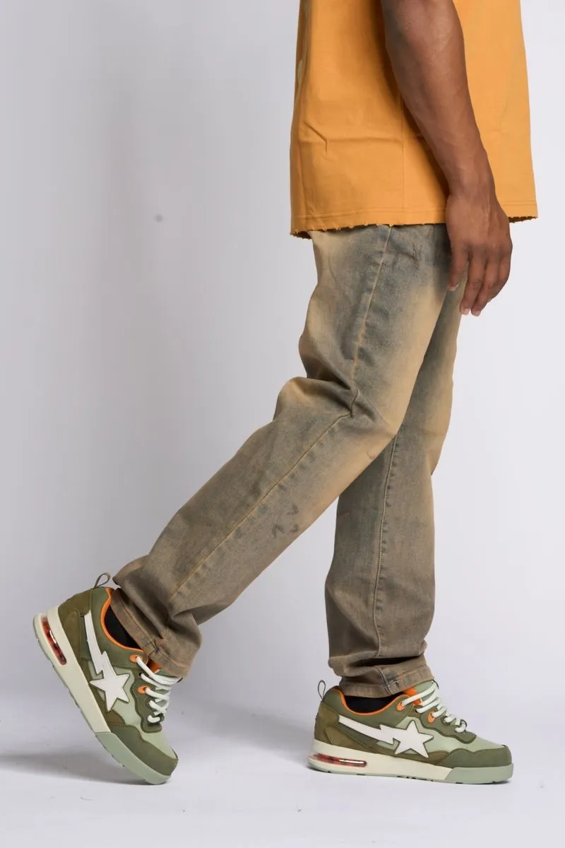 PHEELINGS TIMELINE STRAIGHT FIT DENIM (MEDIUM BLUE SAND)