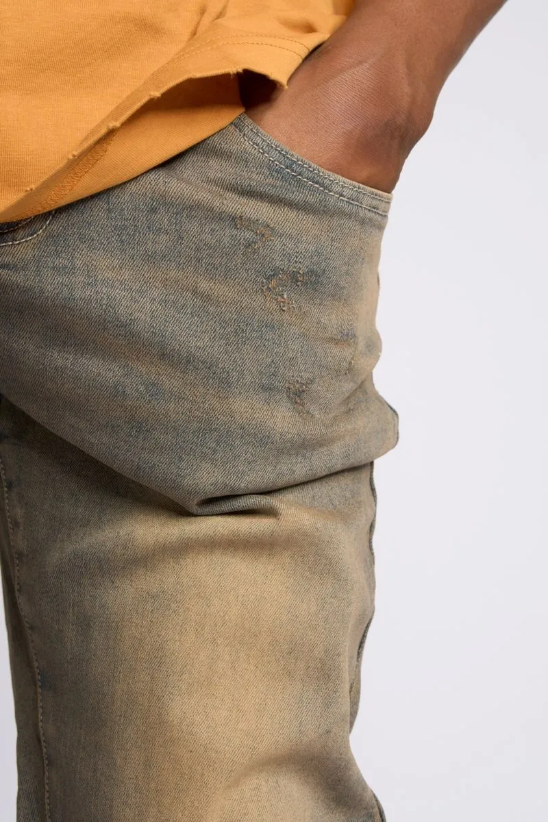 PHEELINGS TIMELINE STRAIGHT FIT DENIM (MEDIUM BLUE SAND)