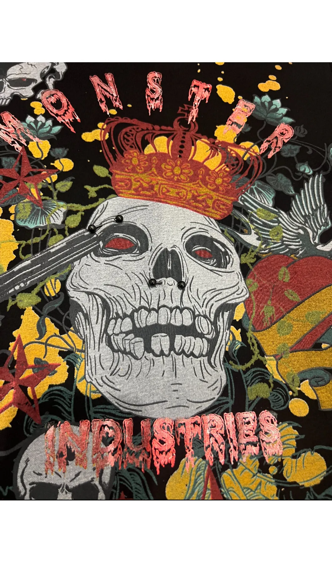 Pierced Skull Splatter Tee