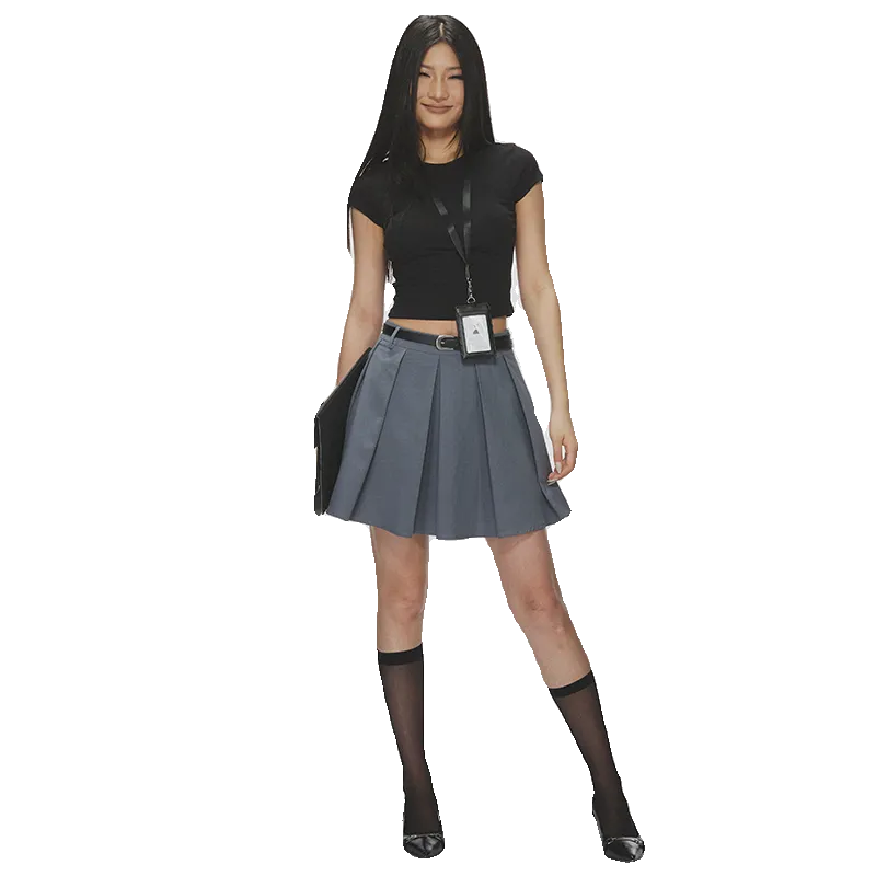 Pleated Midi Skirt