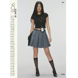 Pleated Midi Skirt