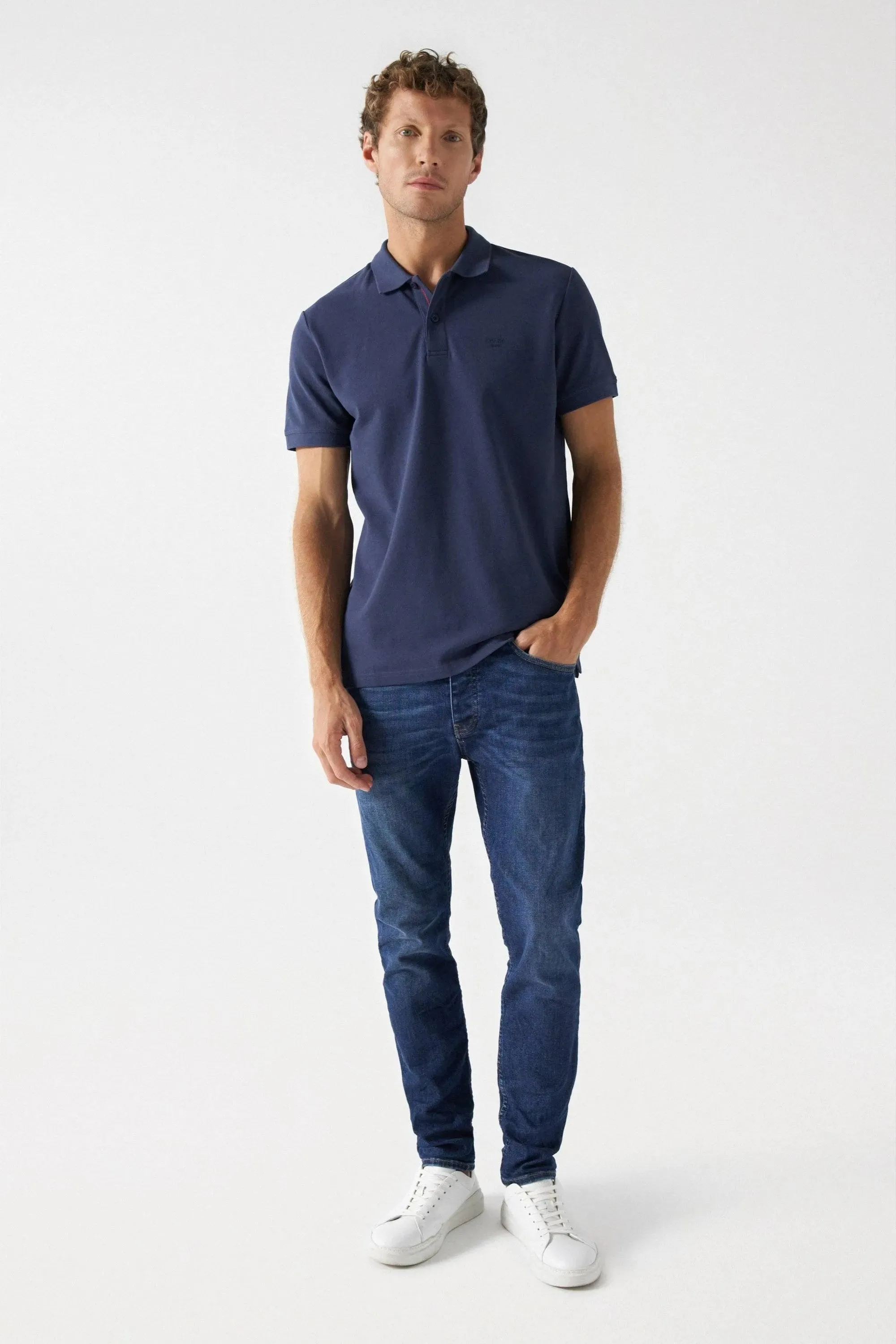 Polo Salsa Jeans Básico Regular Fit Blue