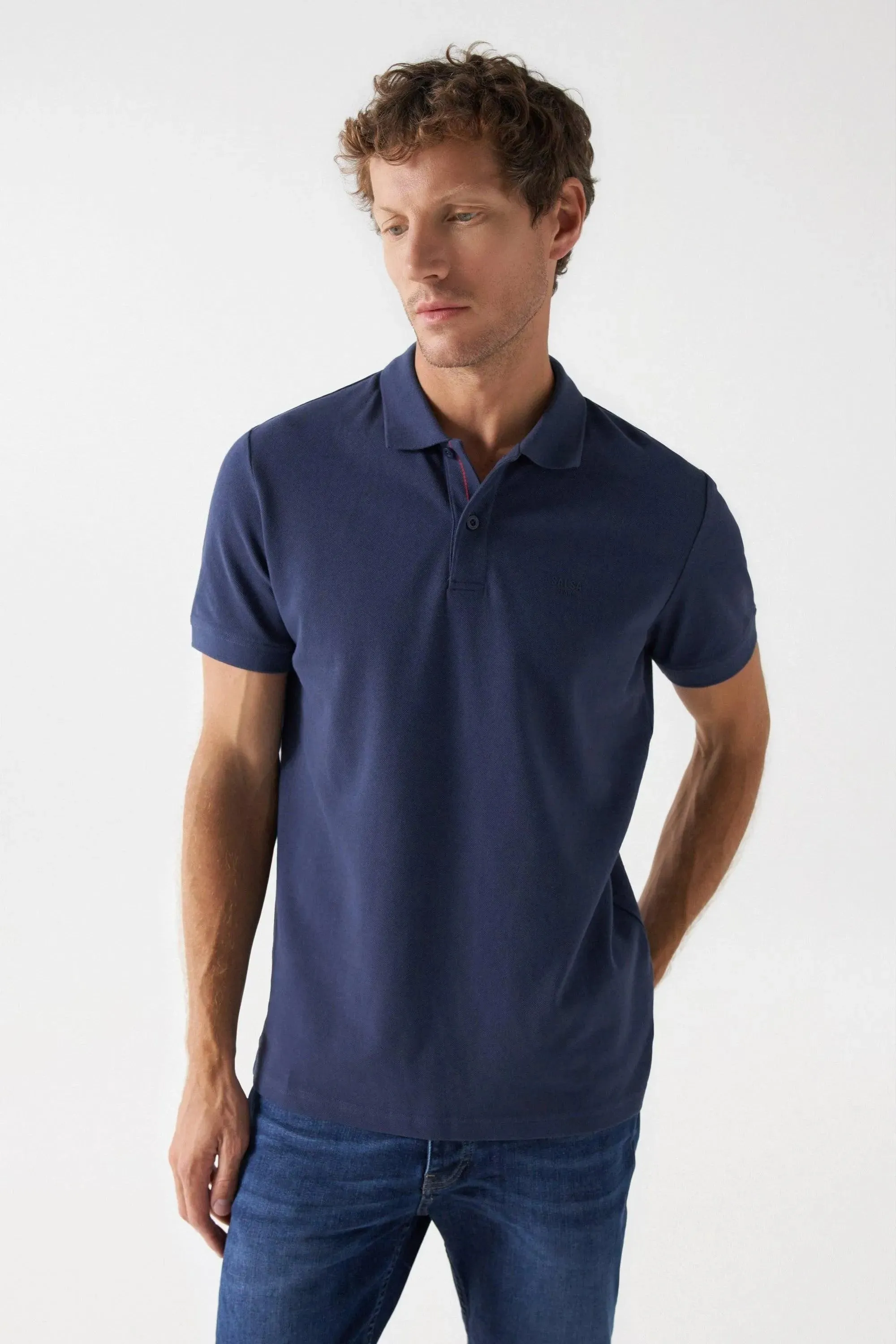 Polo Salsa Jeans Básico Regular Fit Blue