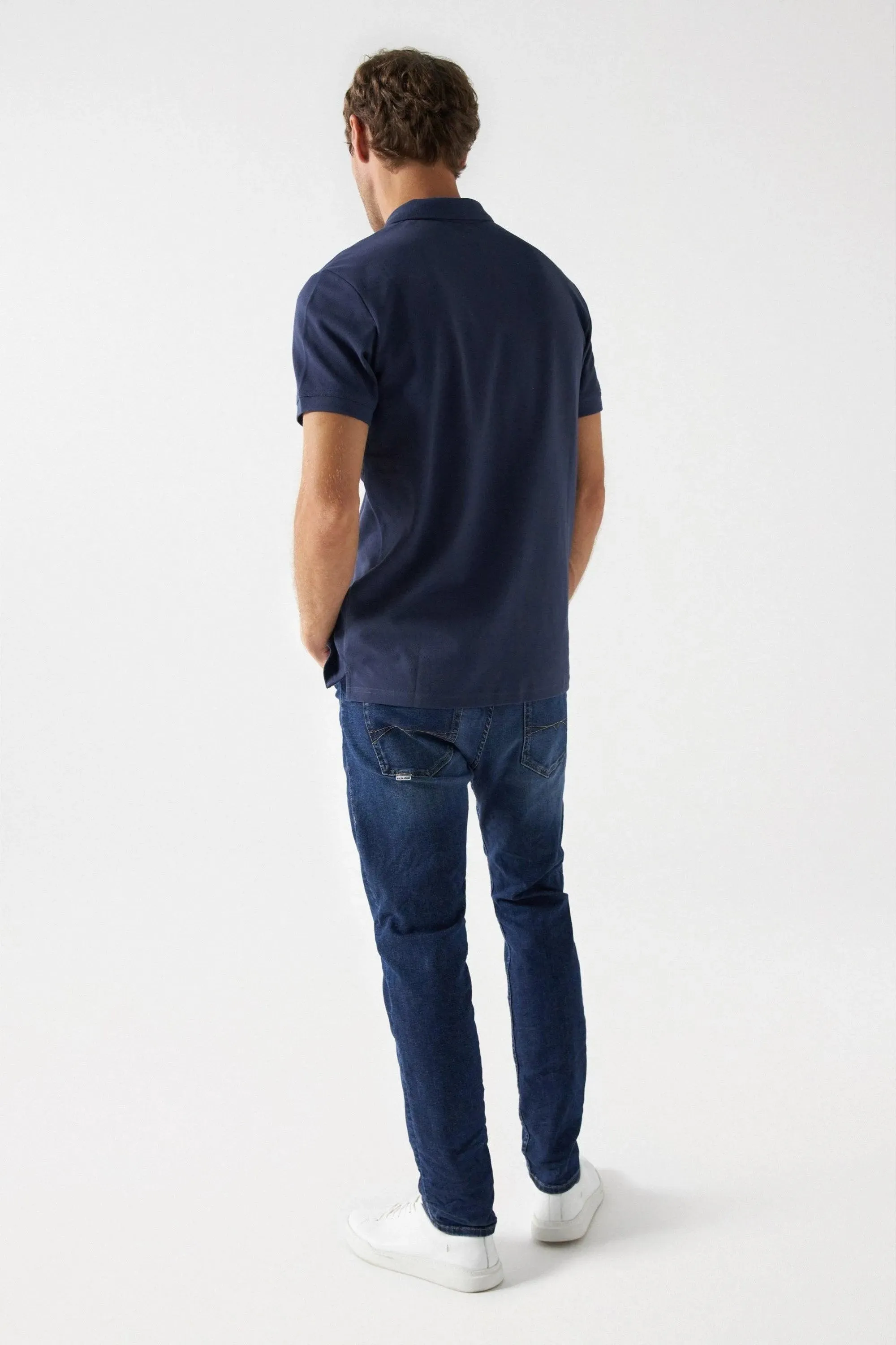 Polo Salsa Jeans Básico Regular Fit Blue