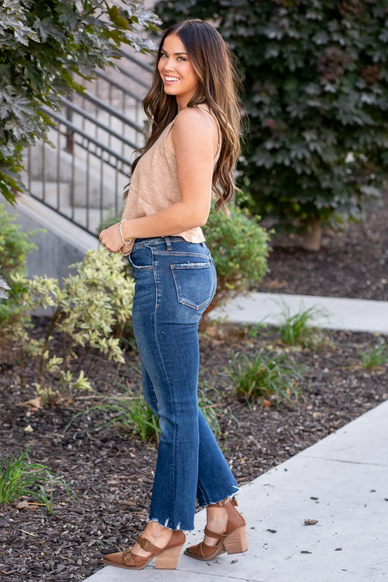 Portable Mid Rise Cropped Mini Boot Cut Regular & Plus Sizes