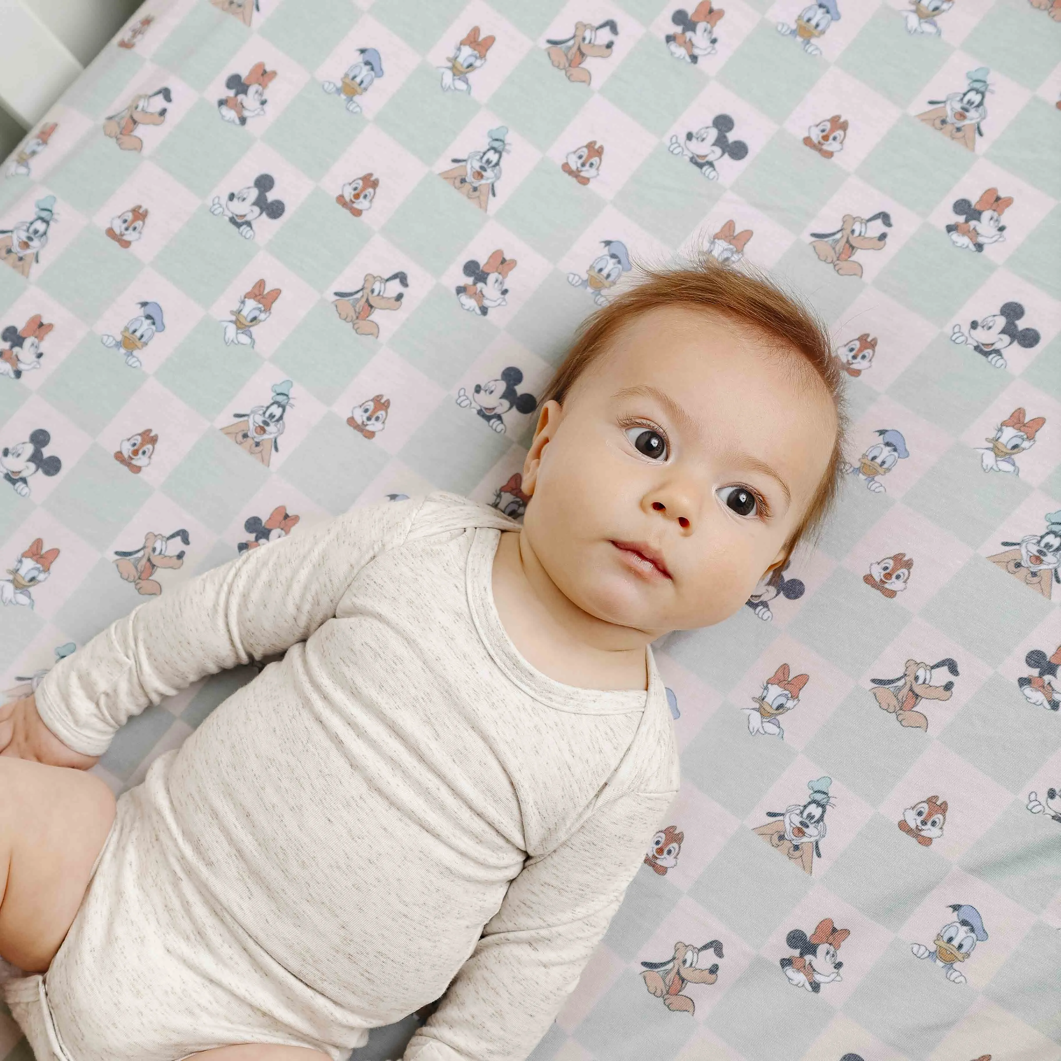 Premium Knit Fitted Crib Sheet - Mickey Mouse and Friends