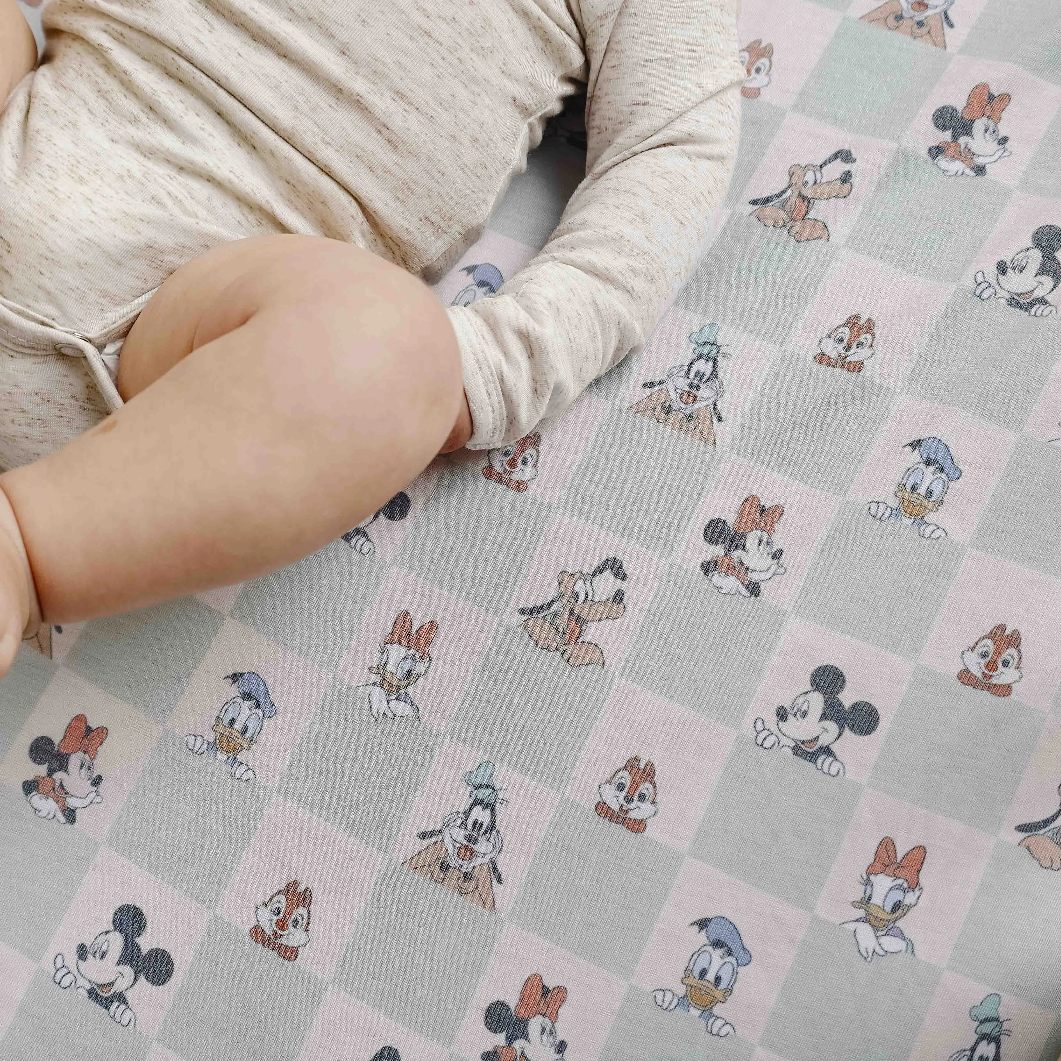 Premium Knit Fitted Crib Sheet - Mickey Mouse and Friends