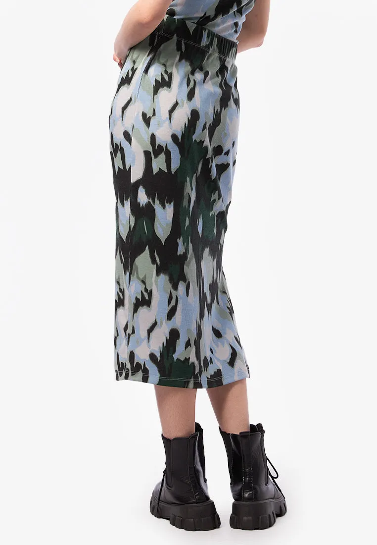 Printed Midi Skirt