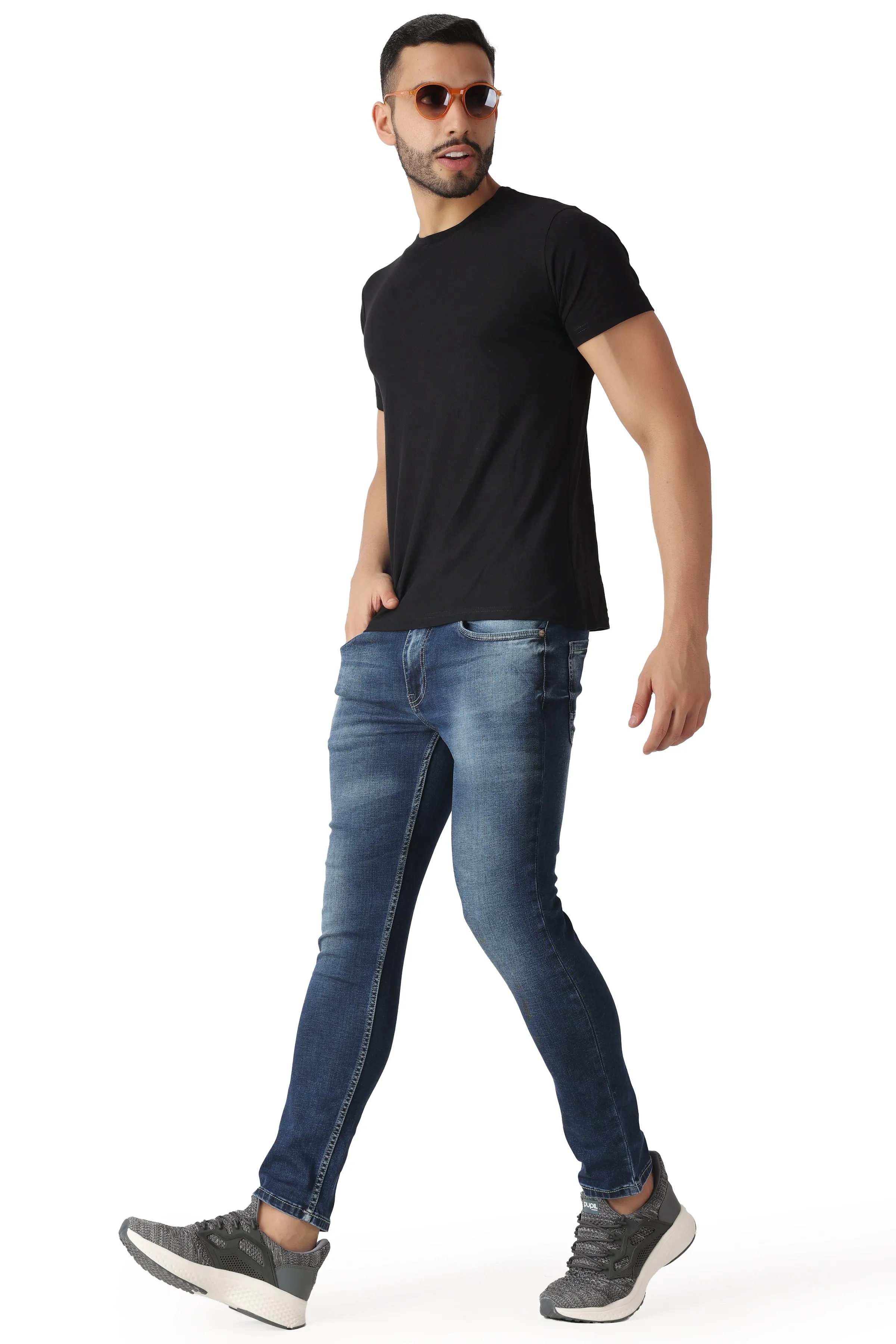 Pupil London Mid Blue Slim Fit Jeans