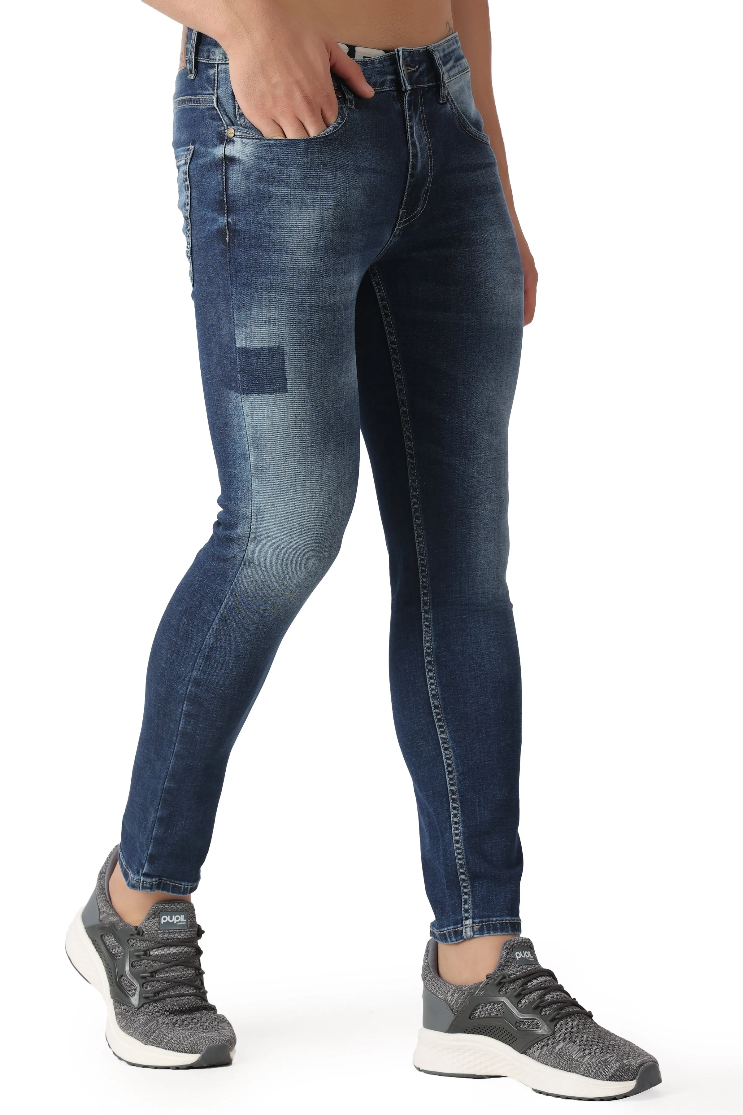 Pupil London Mid Blue Slim Fit Jeans