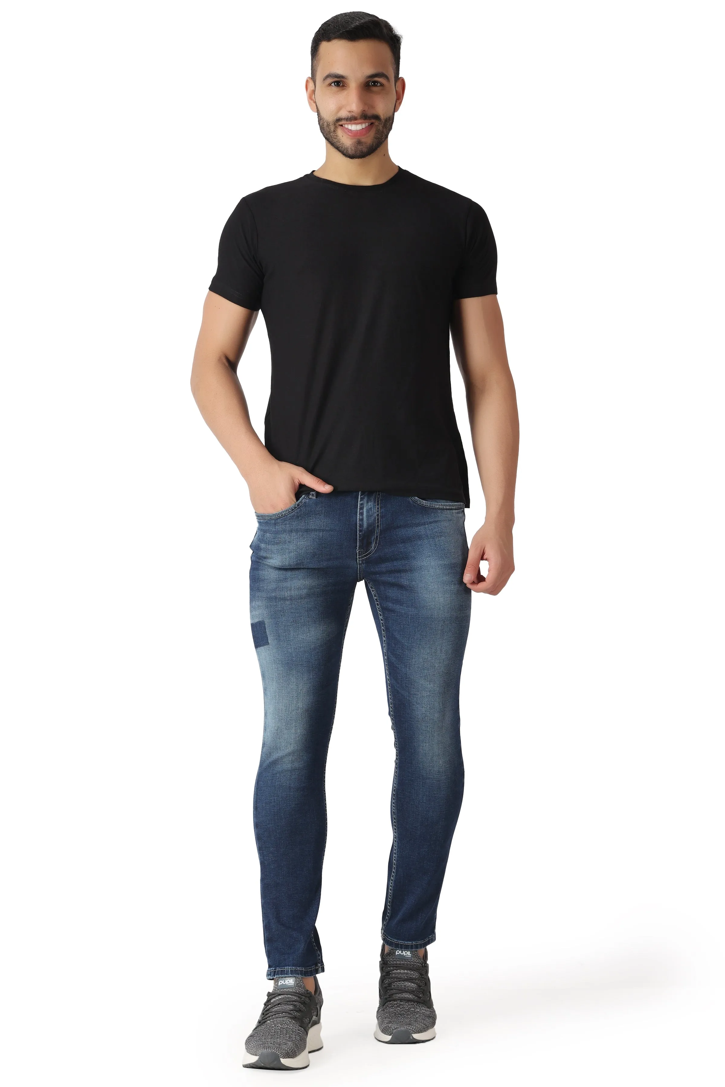 Pupil London Mid Blue Slim Fit Jeans