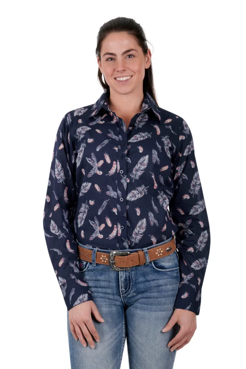 Pure Western Alaya LS Shirt Navy