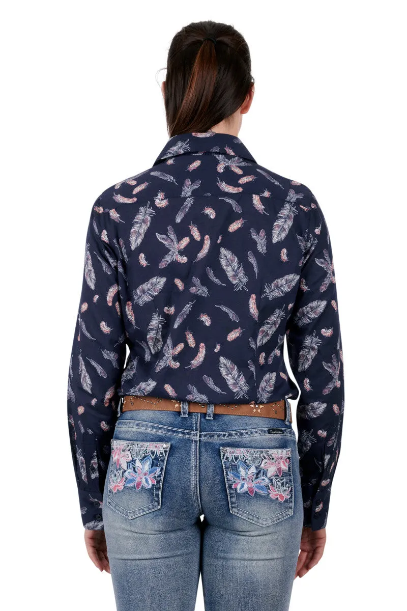 Pure Western Alaya LS Shirt Navy