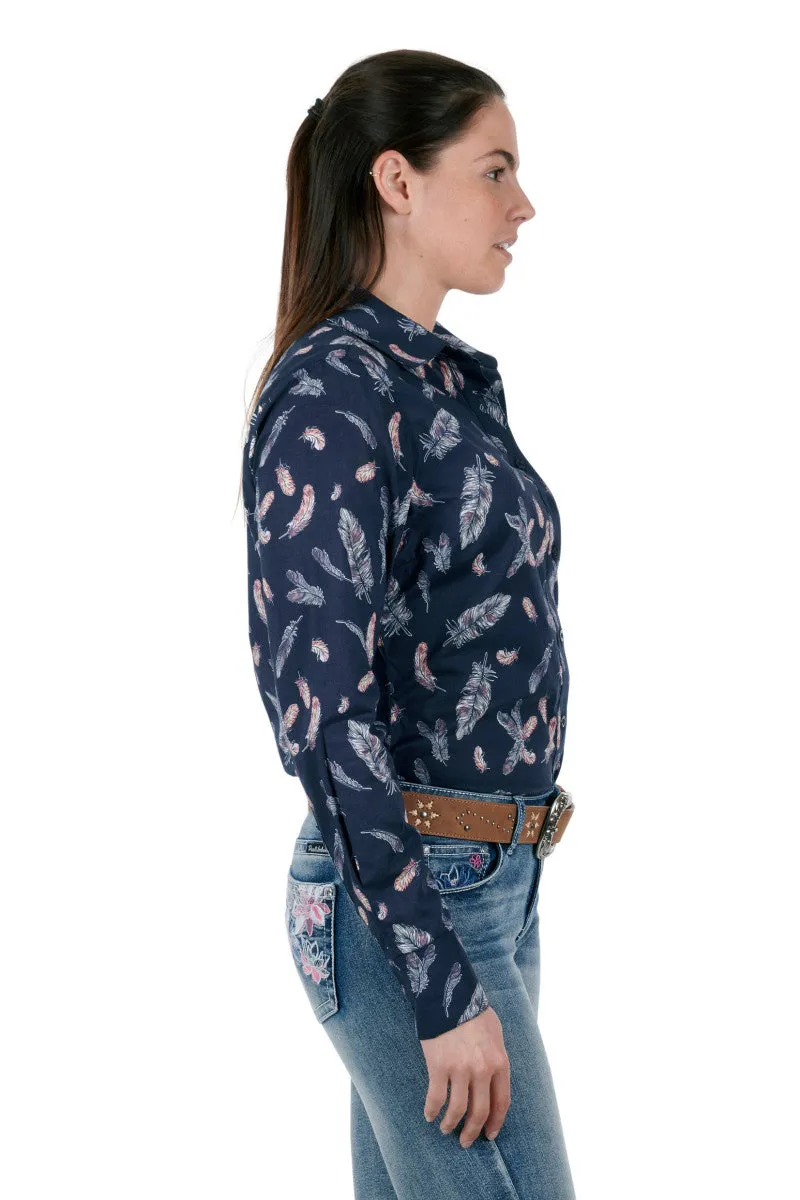 Pure Western Alaya LS Shirt Navy