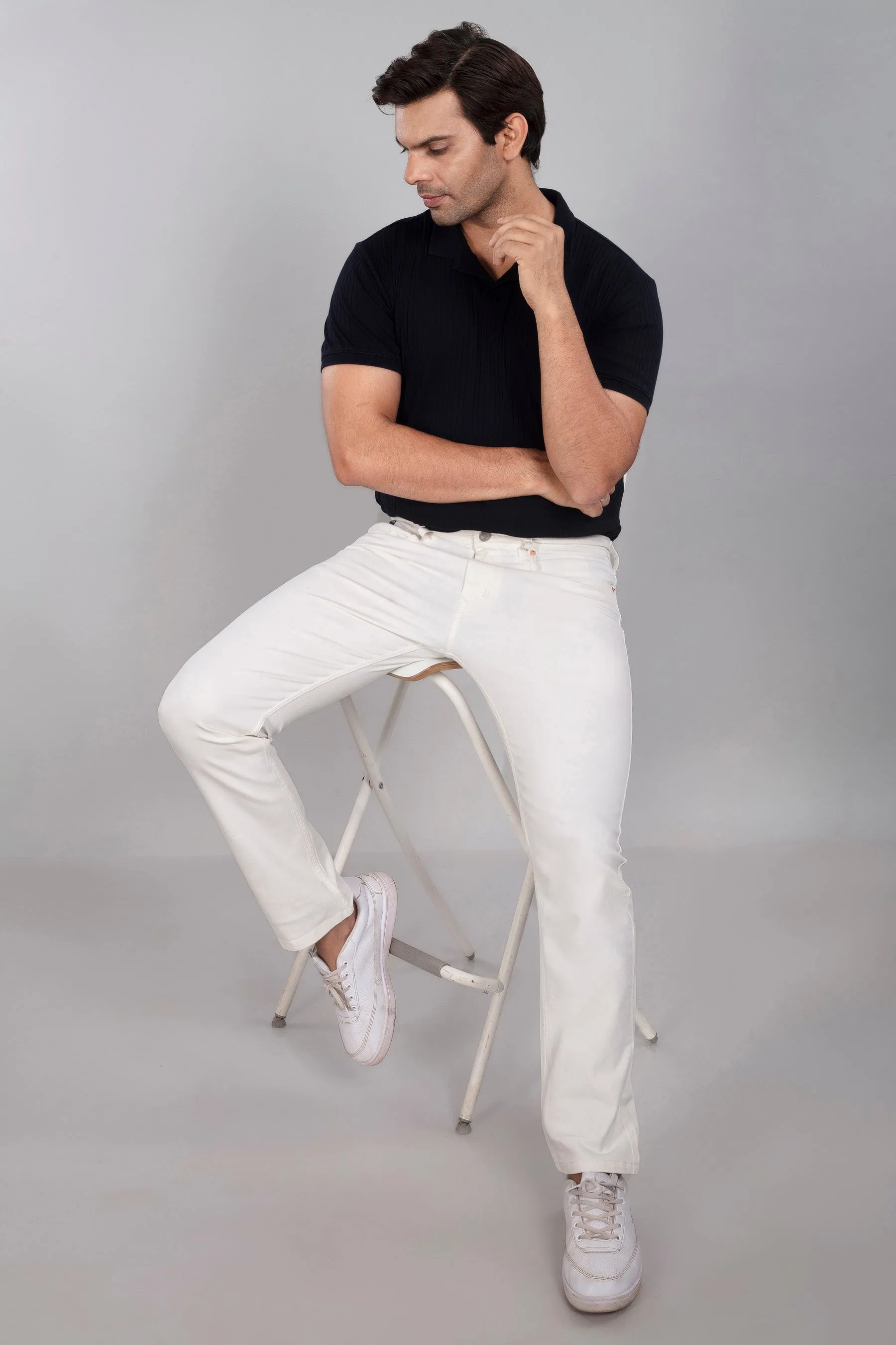 Pure White Straight Fit