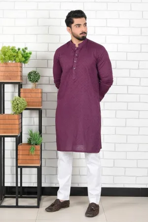 PURPLE QAFTAAN KURTA