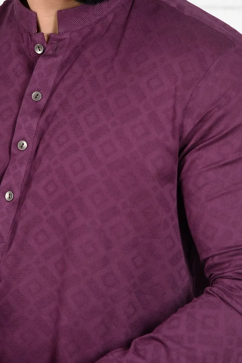PURPLE QAFTAAN KURTA