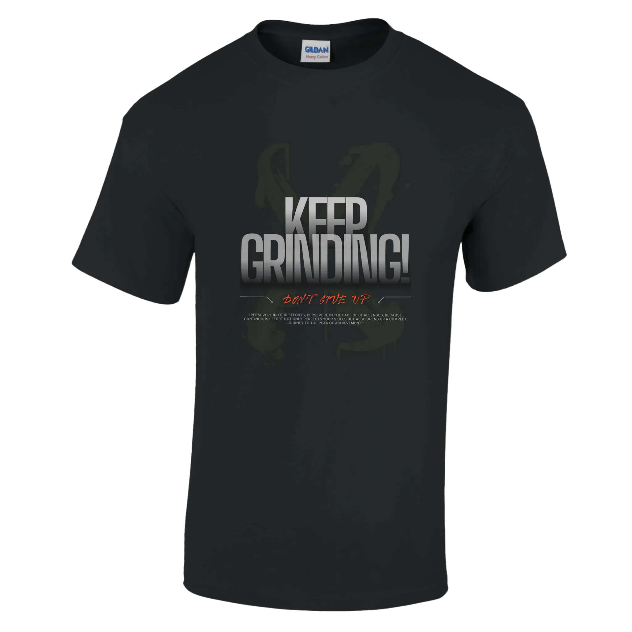 "KEEP GRINDING" Unisex Dark T-Shirt – Motivational and Inspirational Apparel