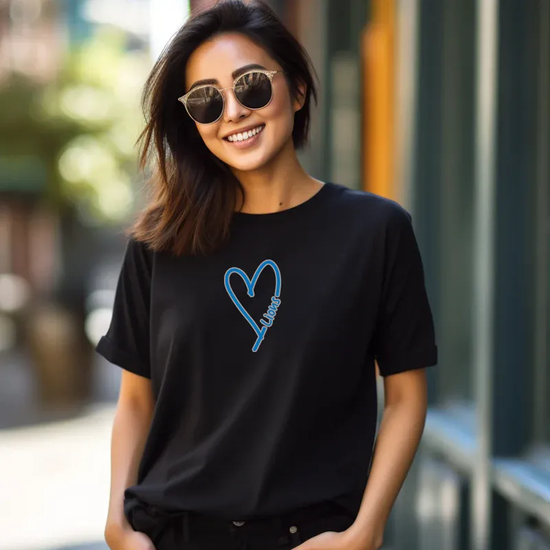 "Lion Heart" Relaxed Fit Crew Unisex T-Shirt