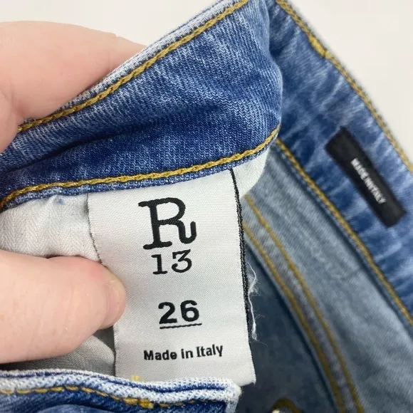 R13 Kick Fit Jeans Size 26