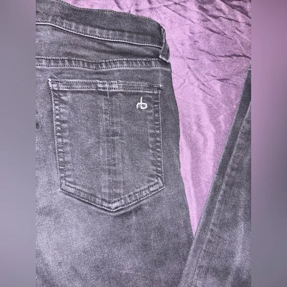 Rag &amp; Bone 10” High Rise Skinny Stretch Jeans in Inky size 28 inseam 28”