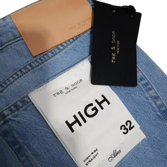Rag &amp; bone Giftable Alex High-Rise Straight size 32 color:tulip