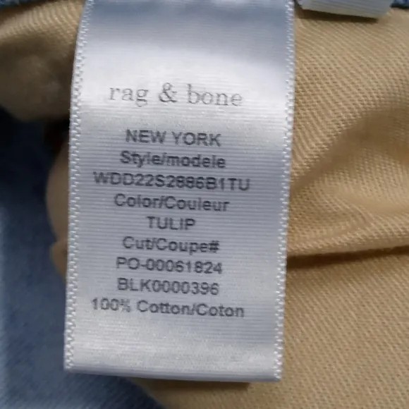 Rag &amp; bone Giftable Alex High-Rise Straight size 32 color:tulip