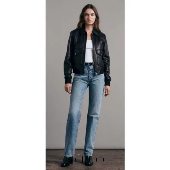 Rag &amp; bone Giftable Alex High-Rise Straight size 32 color:tulip