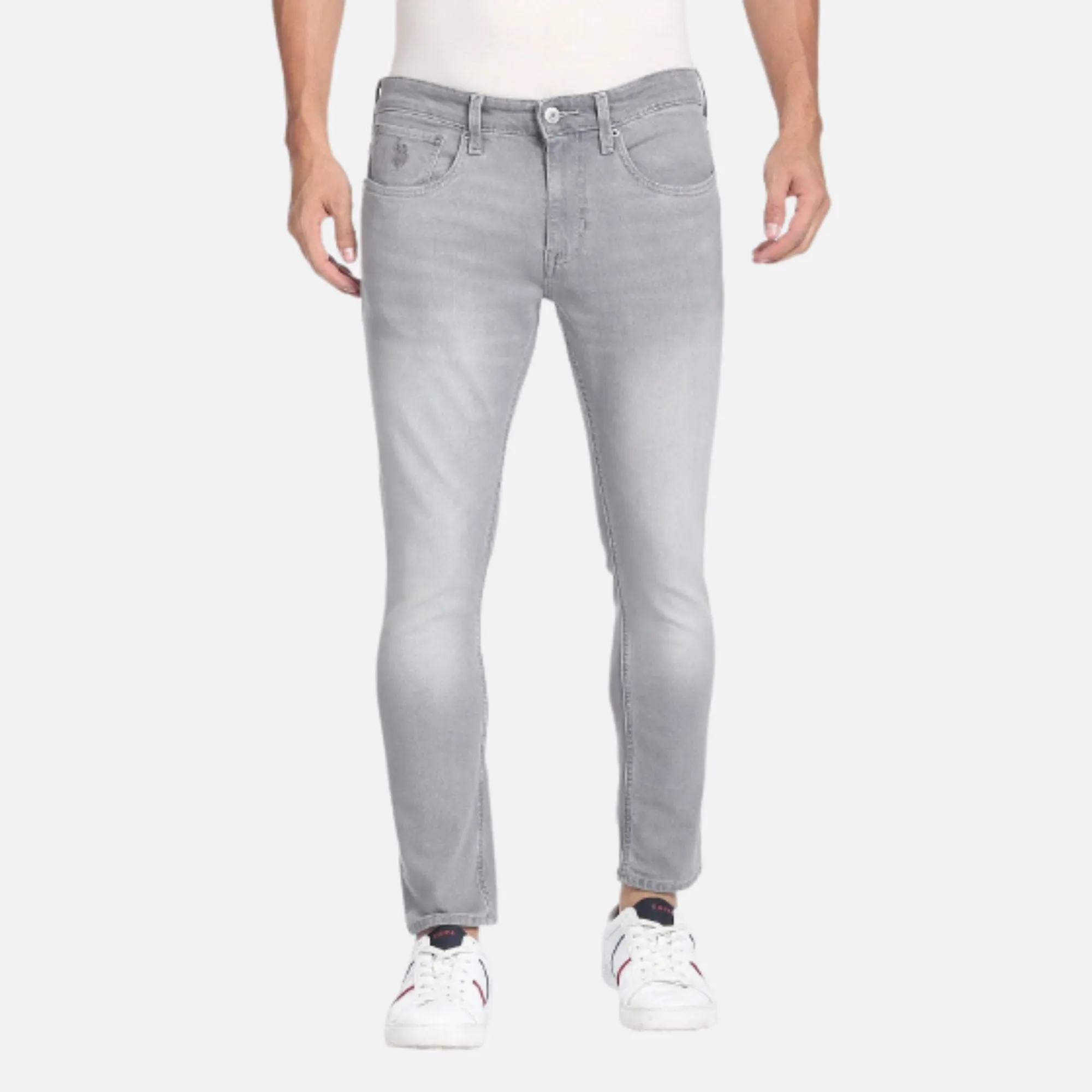 Recycled Polyester Cropped Jeans