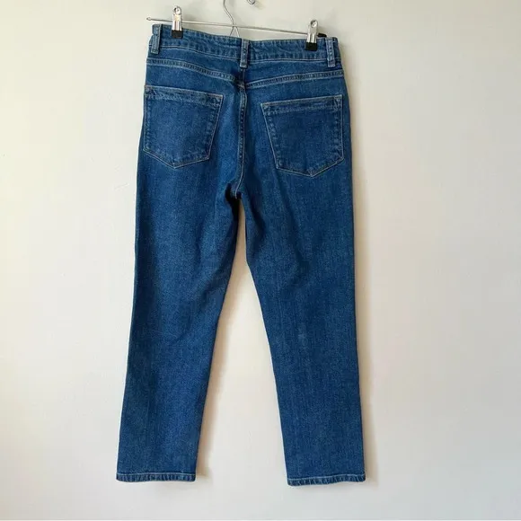 Reiss Bailey Button-Front Mid-Rise Cropped Slim Jeans