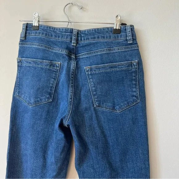 Reiss Bailey Button-Front Mid-Rise Cropped Slim Jeans