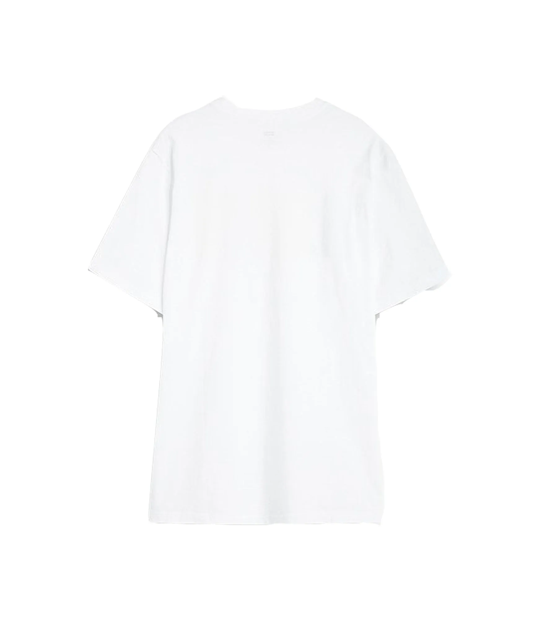 Relaxed Graphic Tee 90's Serif Logo - White