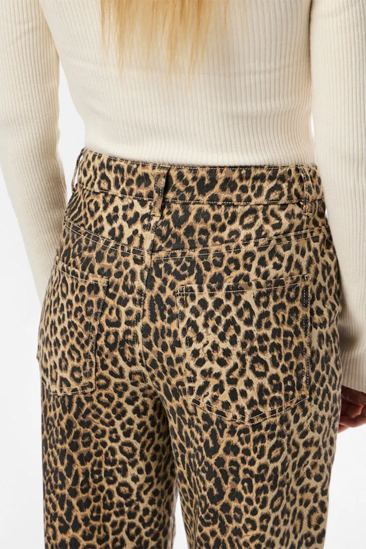 Salume Cropped Leopard Jeans