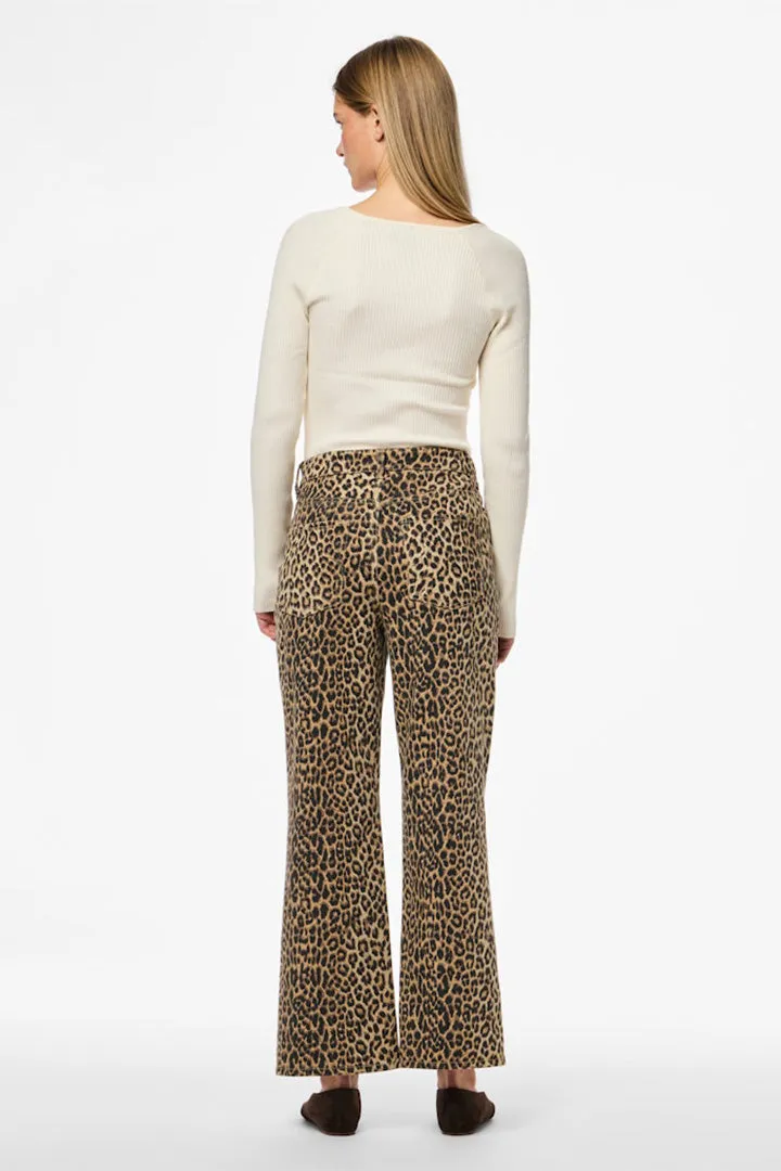 Salume Cropped Leopard Jeans