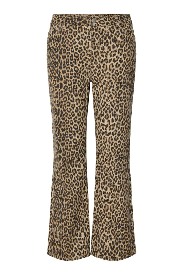 Salume Cropped Leopard Jeans