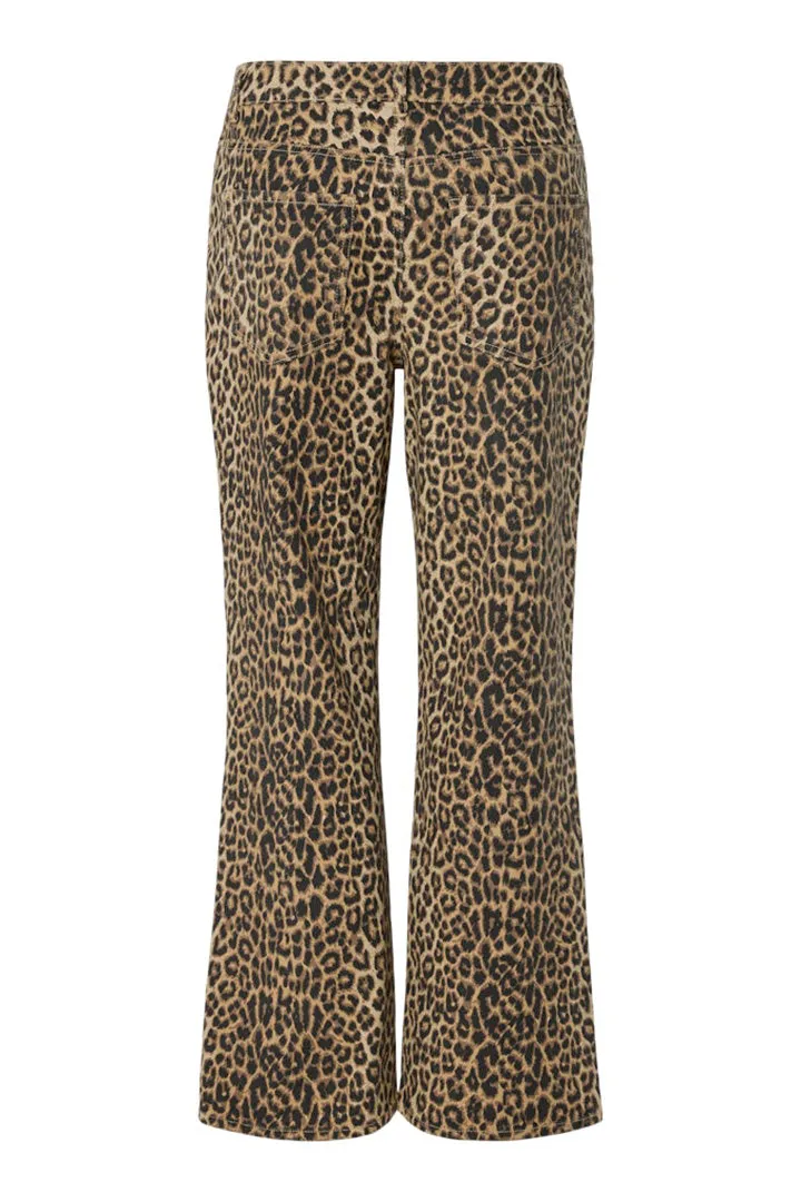 Salume Cropped Leopard Jeans