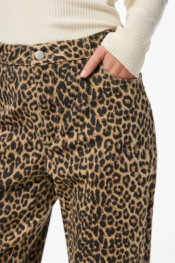 Salume Cropped Leopard Jeans