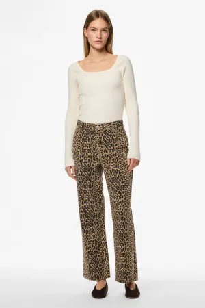 Salume Cropped Leopard Jeans